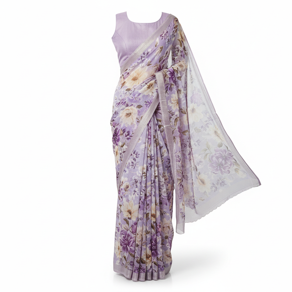 Floral Chiffon Saree